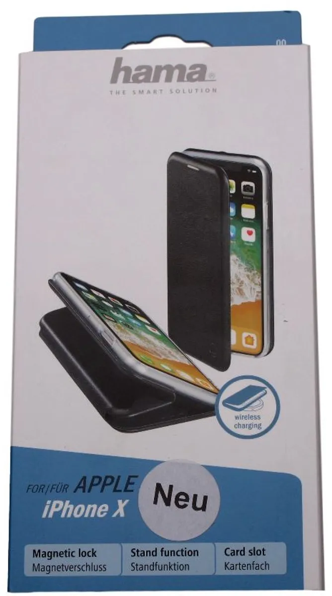 Hama Booklet Curve iPhone X - 181399 - Zwart - afbeelding 2 van 6