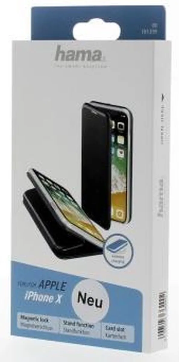 Hama Booklet Curve iPhone X - 181399 - Zwart - afbeelding 6 van 6