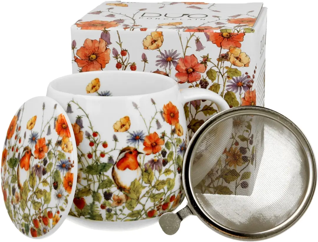 Porseleinen Theemok met Infuser & Deksel