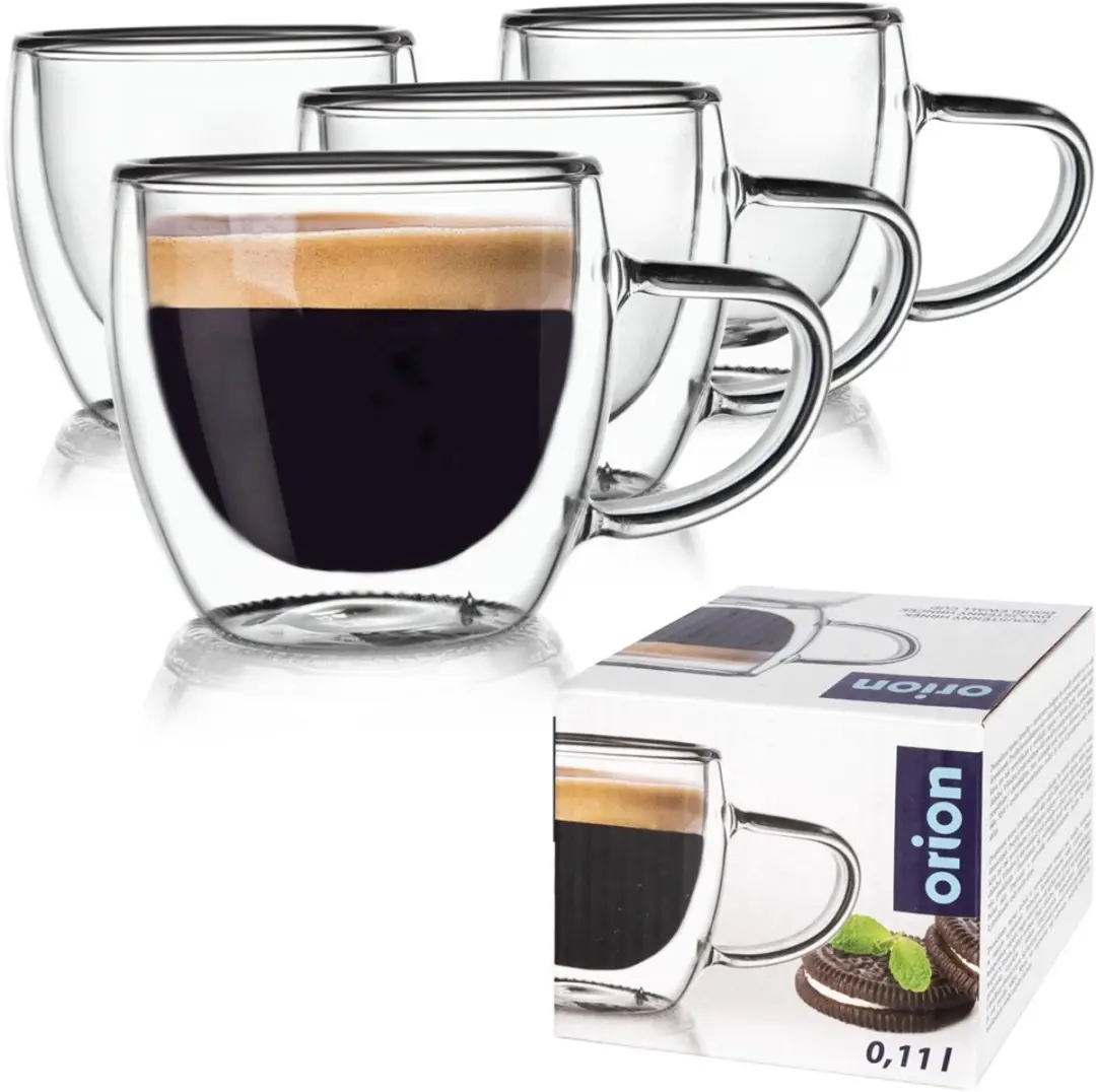 Thermische Glazen met Dubbele Wand voor Espresso DOUBLE 100 ml 4 stuks