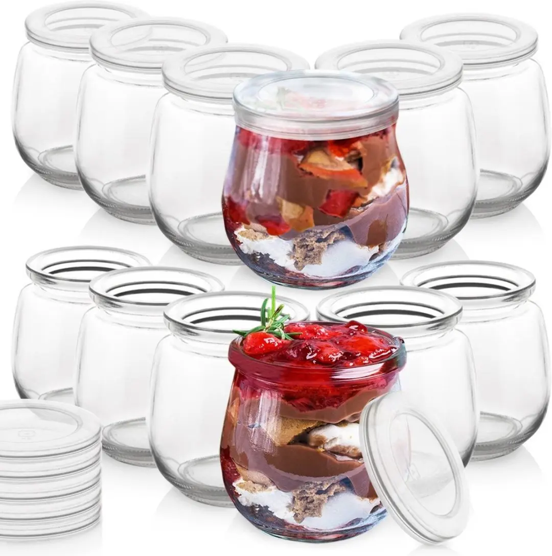 Yoghurtpot en Dessert met Deksel 200 ml 12 stuks