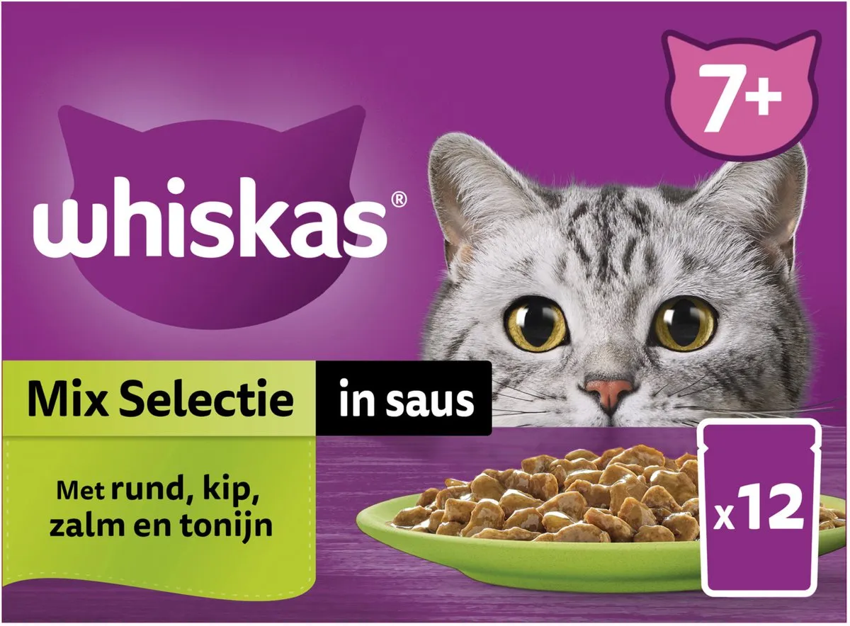 Whiskas Senior Multipack Mix Selectie in Saus