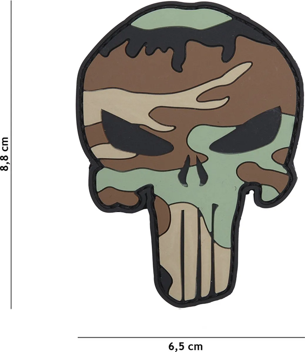 101 Inc Embleem 3D PVC Punisher Woodland