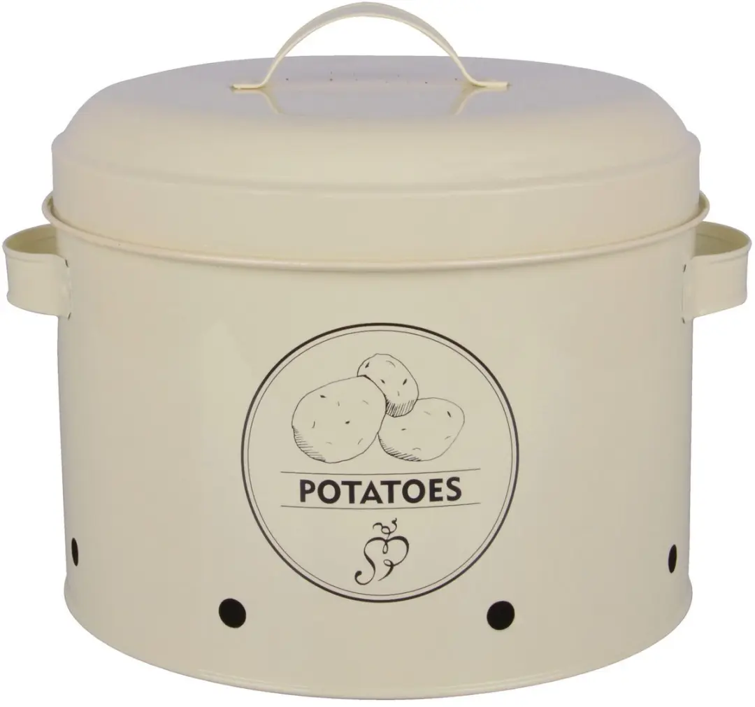 Esschert Design Voorraadblik Aardappelen - 6,3 liter - Creme - afbeelding 4 van 6