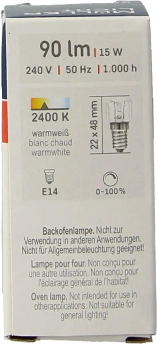 Esspo E14 Ovenlampje 15W - 90 Lumen - Dimbaar - afbeelding 5 van 6