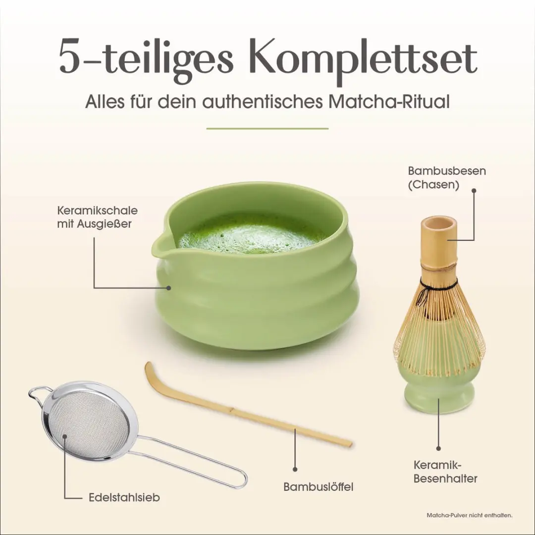 Gourmetmaxx Matcha-set keramiek 5-delig - afbeelding 2 van 6