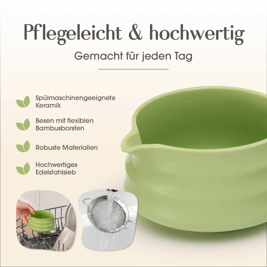 Gourmetmaxx Matcha-set keramiek 5-delig - afbeelding 4 van 6