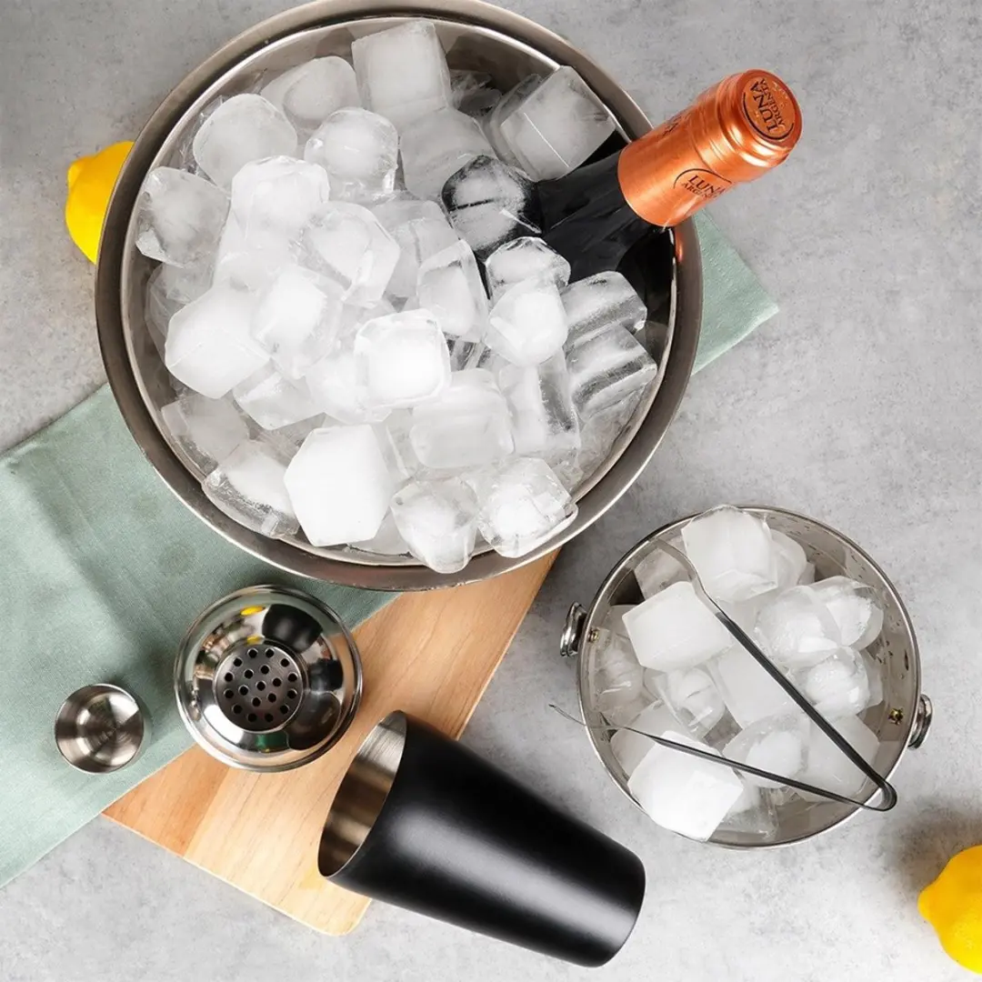 Excellent Houseware Cocktailset 4-delig RVS - Mat zwart - afbeelding 5 van 6