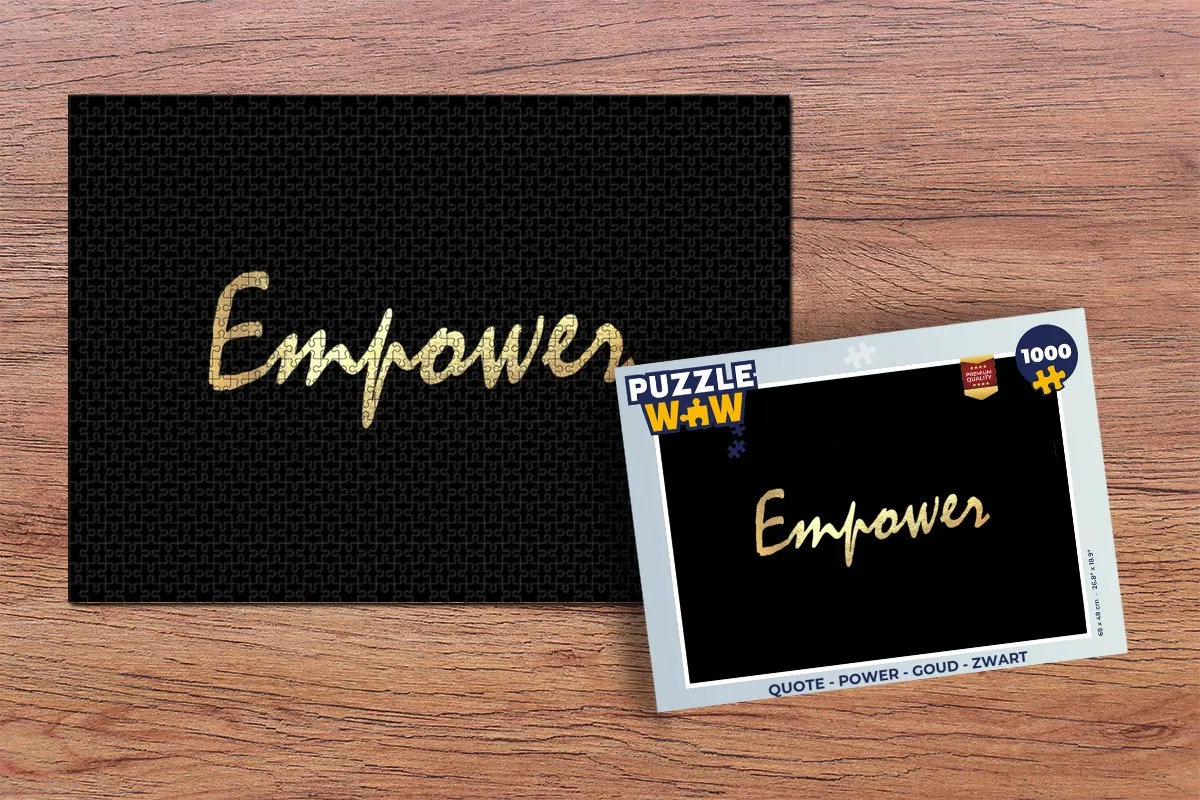PuzzleWow Quote Power Legpuzzel 1000 Stuks - Multicolor