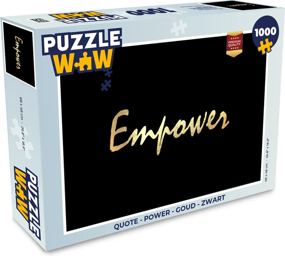 PuzzleWow Quote Power Legpuzzel 1000 Stuks