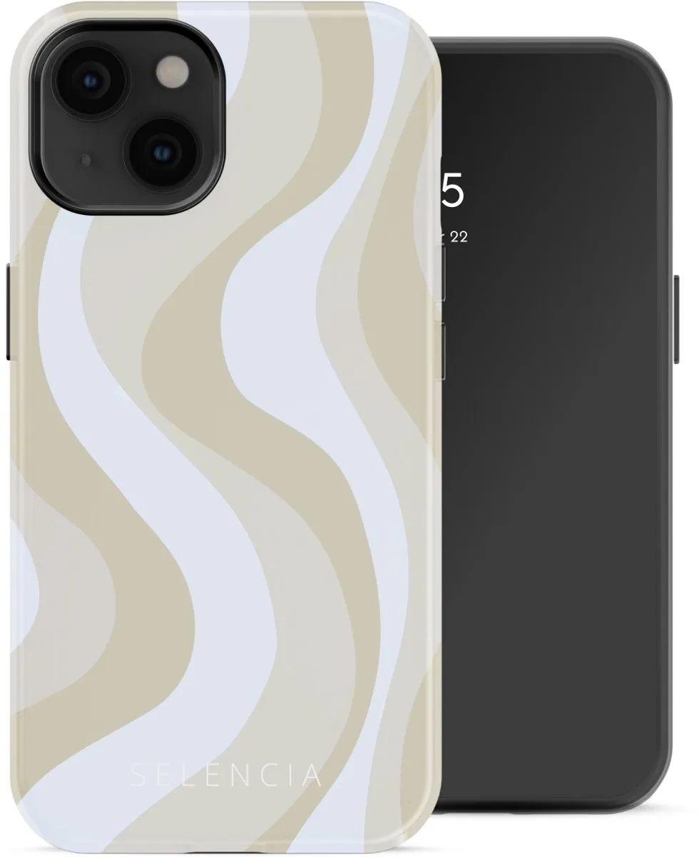 Selencia Hoesje iPhone 14 Desert Waves Beige