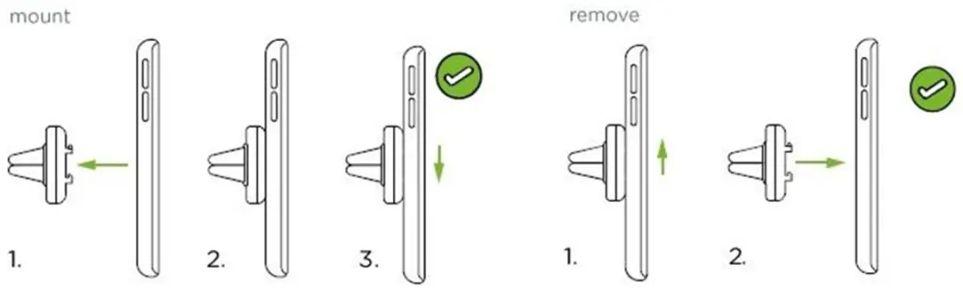 SP Connect Vent Mount V2 Smartphonehouder - Zwart - afbeelding 4 van 6