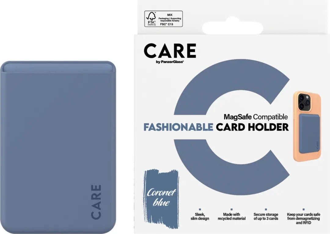 CARE by PanzerGlass Fashionable Card Holder - Blauw - afbeelding 3 van 4
