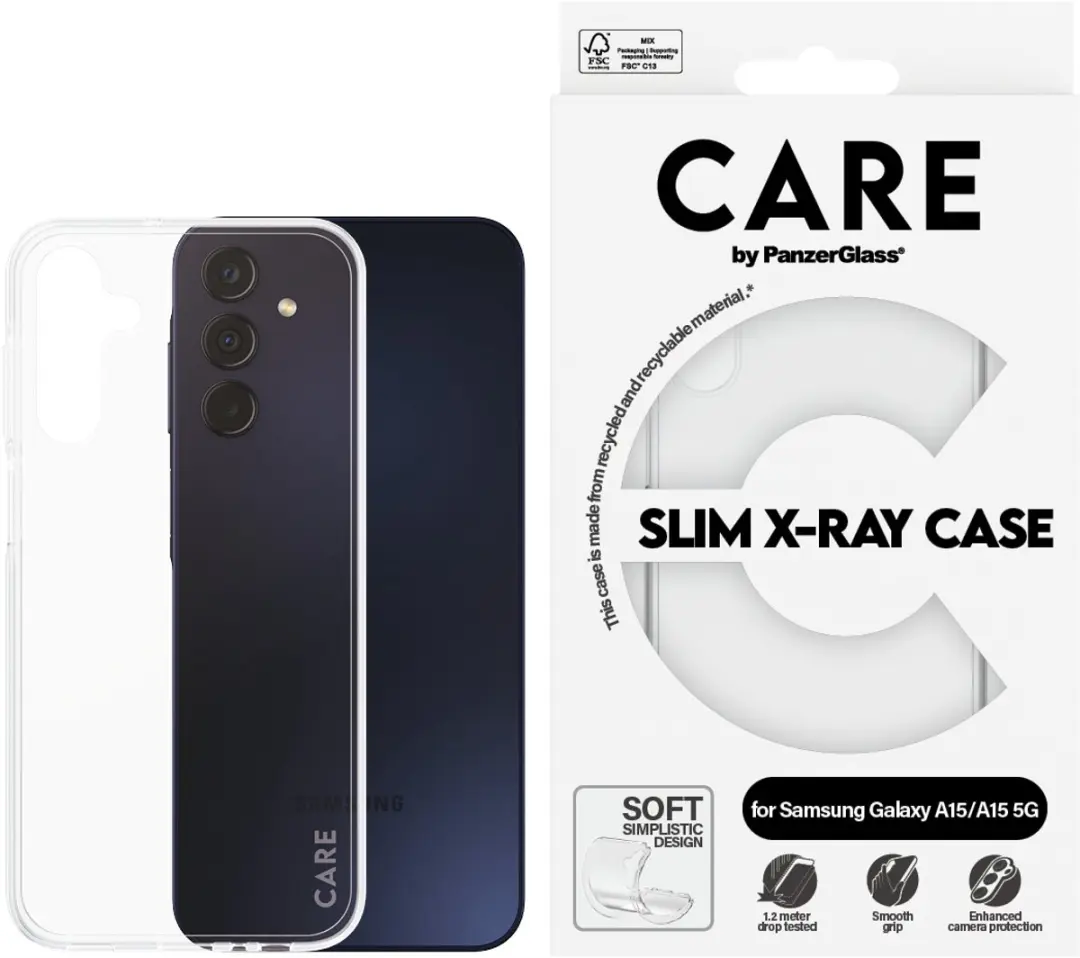 PanzerGlass CARE Fashion X-Ray Soft Basic Hoesje Samsung Galaxy A15 5G - Transparant - afbeelding 2 van 4