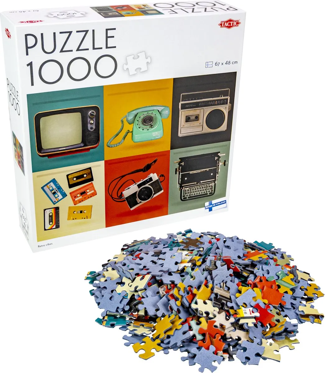 Tactic Retro Vibes Puzzel 1000 Stuks - Retro Elektronica & Design