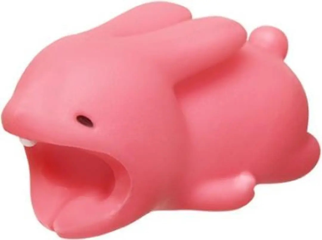 Roze konijn kabelbijter