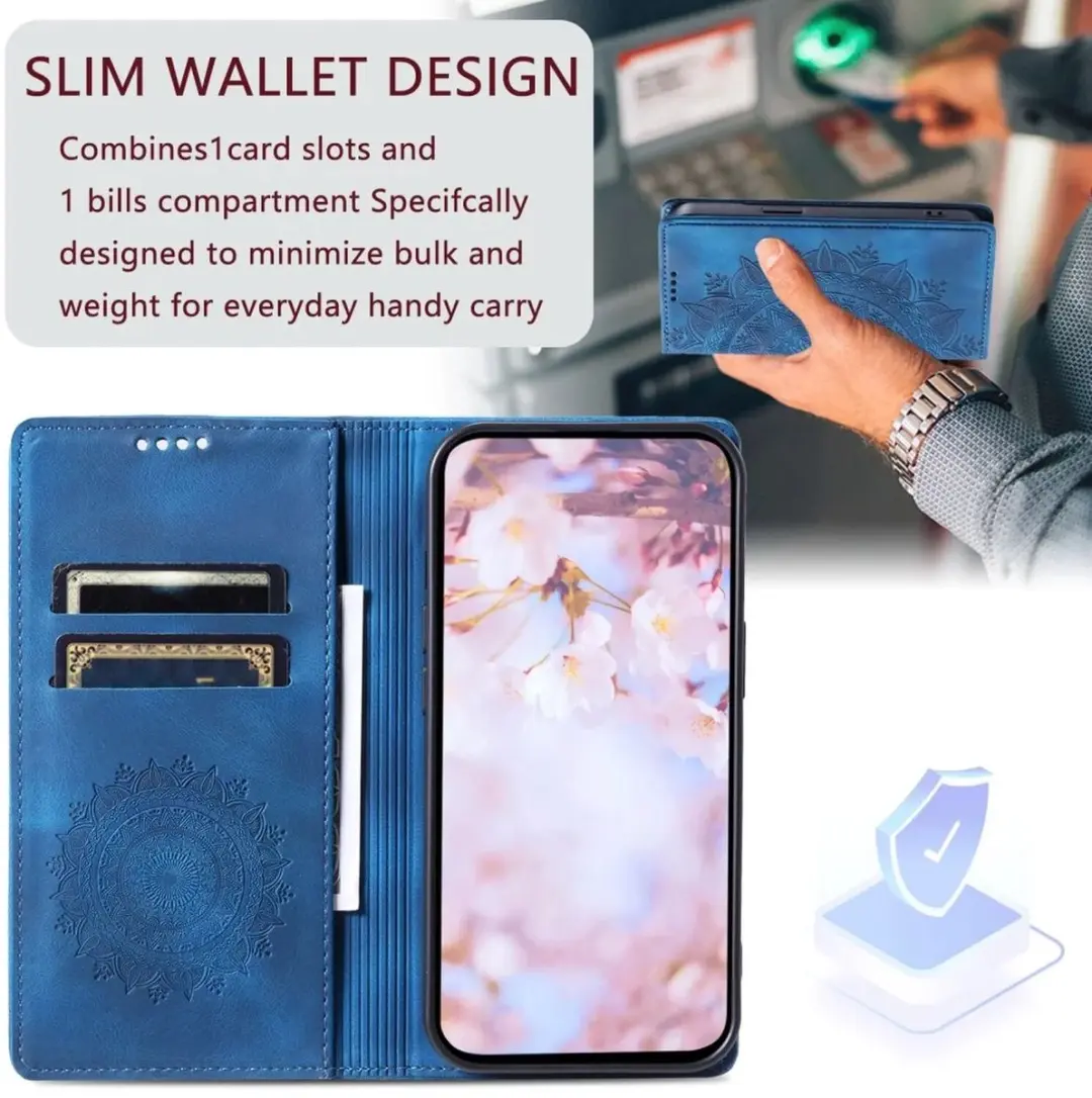 Hoesje Mandala Book Case Samsung Galaxy A16 - Blauw - afbeelding 2 van 6