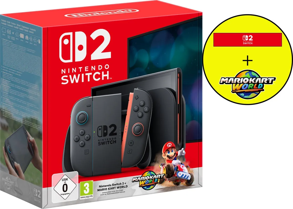 Nintendo Switch 2 - Mario Kart: World Bundel - Zwart