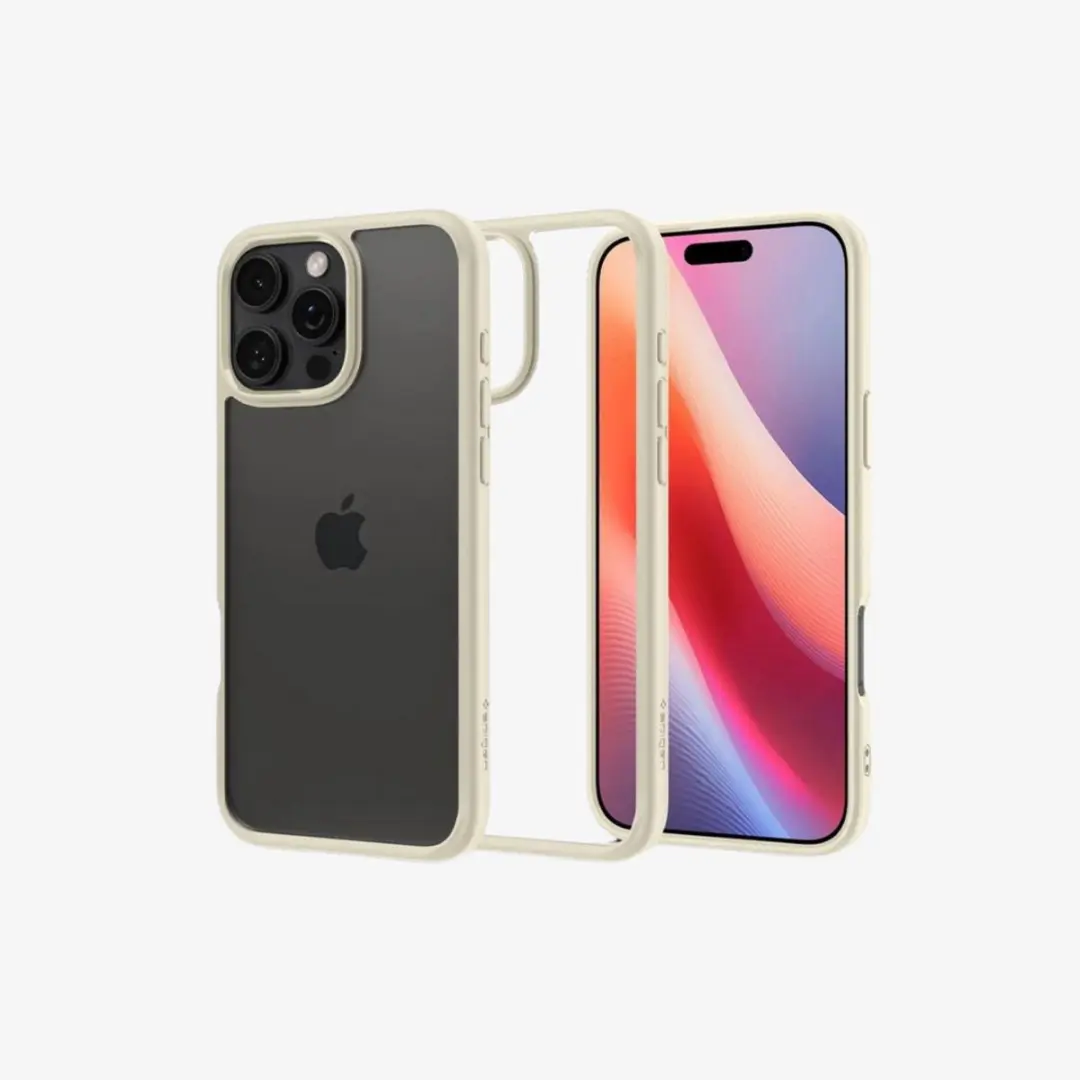 Spigen Crystal Hybrid ACS08030 Hoesje iPhone 16 Pro Max - Beige - afbeelding 4 van 6