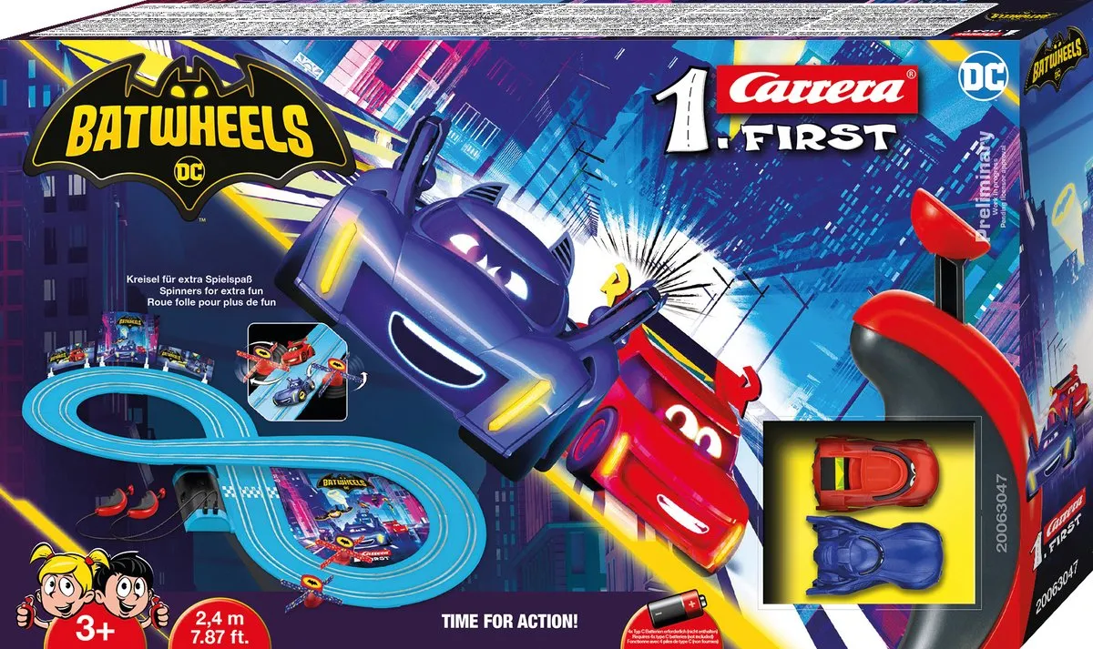 Carrera FIRST Racebaan Batwheels CAR20063047 - 10 Delen - Rood