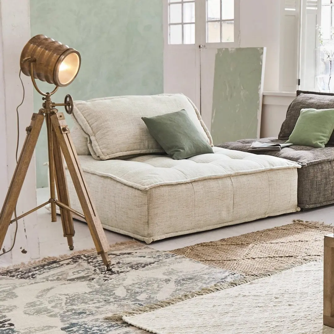 Loberon Tesshill Loungebank - 3 zitplekken - Linnen - afbeelding 5 van 6