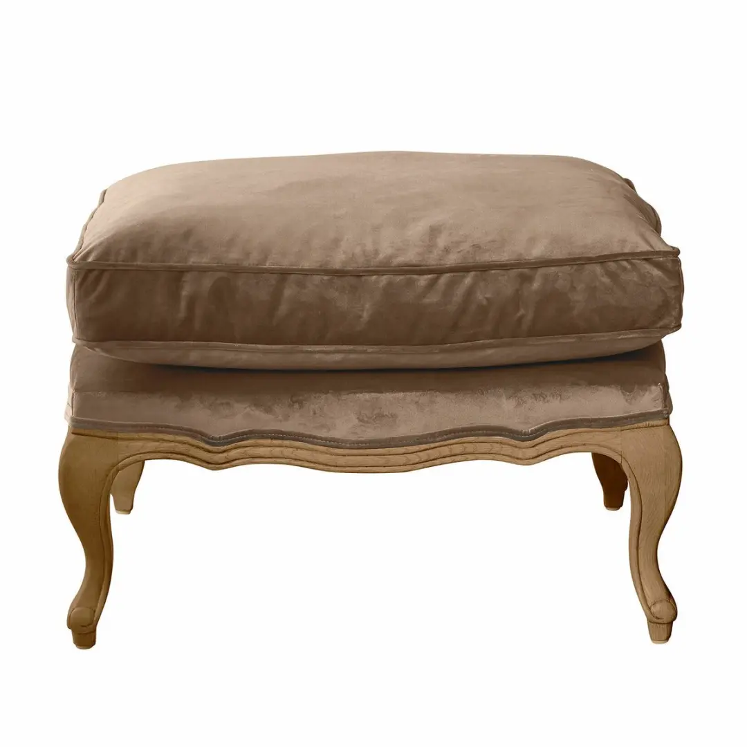 Loberon Corlay Voetenbank - Taupe/Bruin - afbeelding 4 van 6