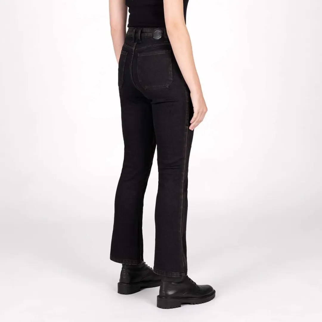 Knox Cartmel Kick Flare Dames Motorjeans - Black-Rust - afbeelding 2 van 6