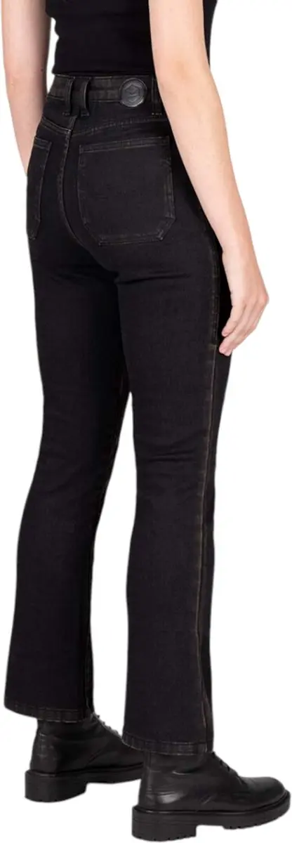 Knox Cartmel Kick Flare Dames Motorjeans - Black-Rust - afbeelding 3 van 6