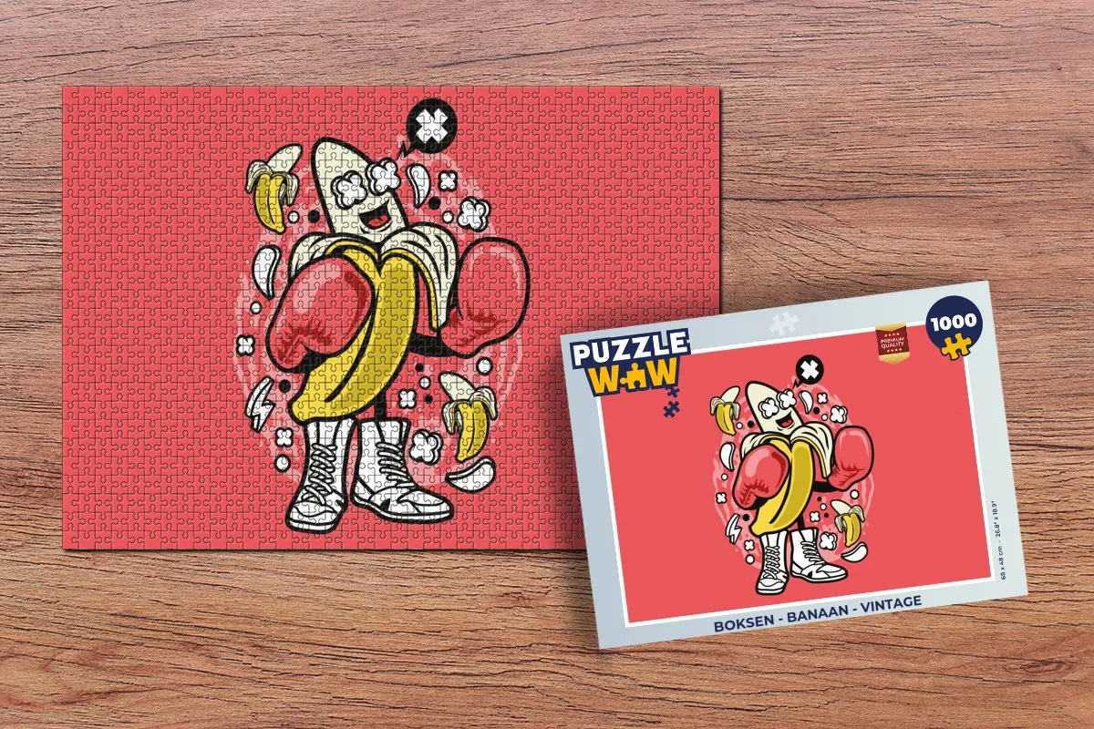 PuzzleWow Legpuzzel Banaan Vintage 1000 Stuks - Multicolor