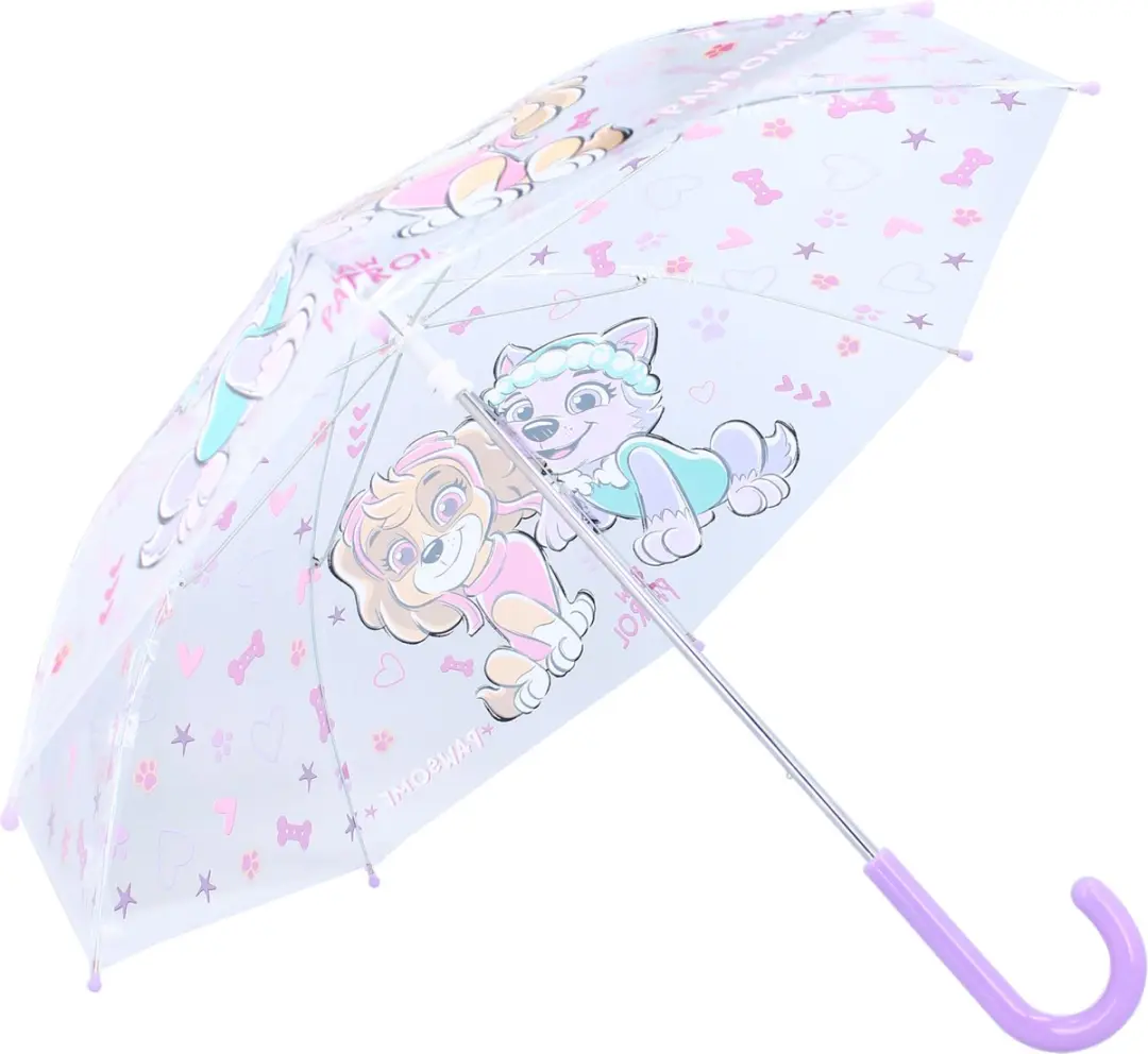 PAW Patrol Rainy Days Paraplu - Skye & Everest - Paars - afbeelding 2 van 5