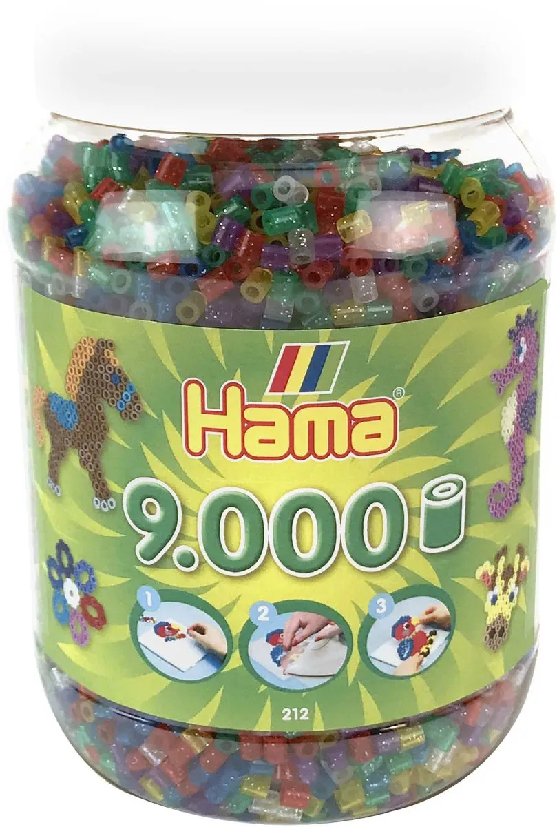 Hama Strijkkralen Glitter Pot - 9000 Stuks Groen