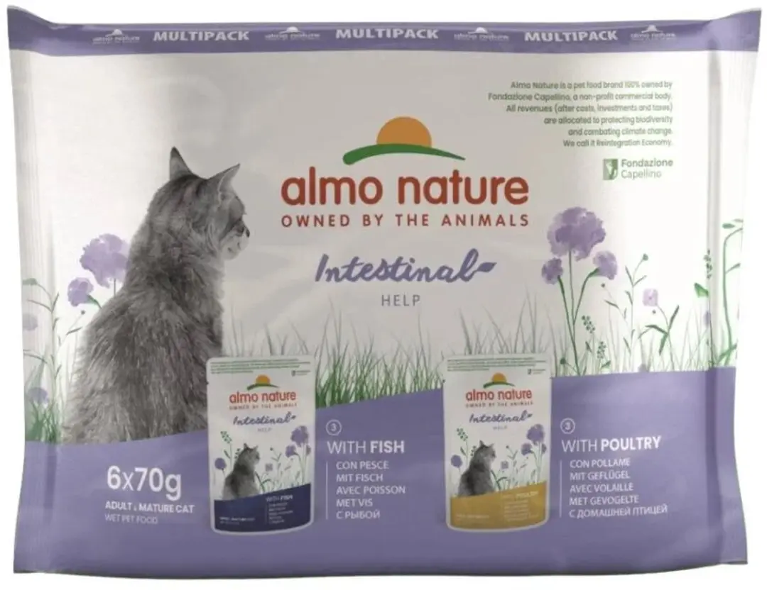 Almo Nature Holistic Natvoer Kat Vis en Gevogelte - 6 x 70g - afbeelding 5 van 6