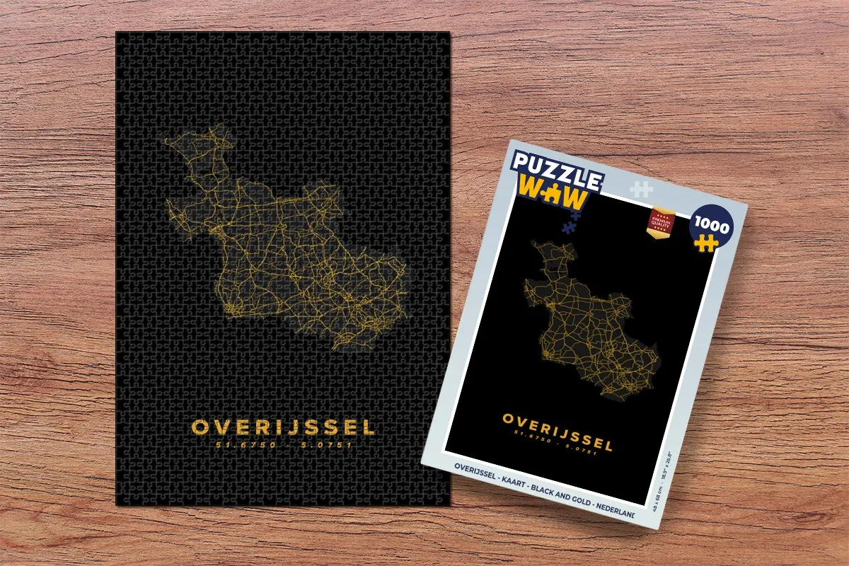 PuzzleWow Overijssel Legpuzzel 1000 Stuks - Multicolor