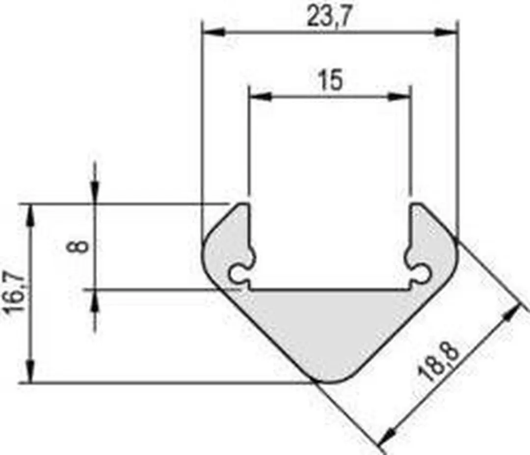 Barthelme BARdolino Angolo Armatuurprofiel 1000mm - afbeelding 3 van 4