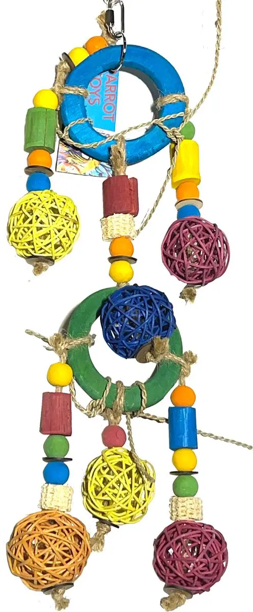 Dream catcher speelgoed voor papegaaien en grote parkieten