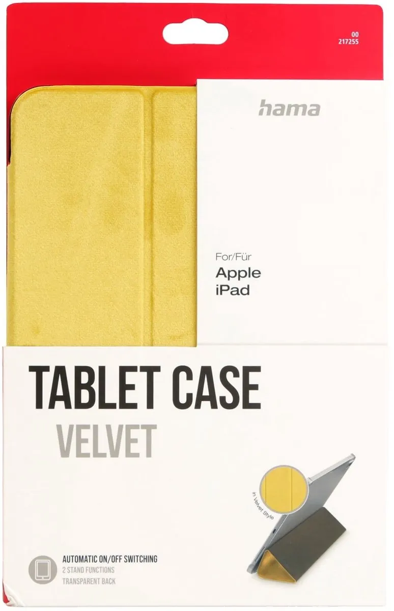 Hama Velvet Tabletcase Apple iPad 10.9 11 Inch - Geel - afbeelding 6 van 6