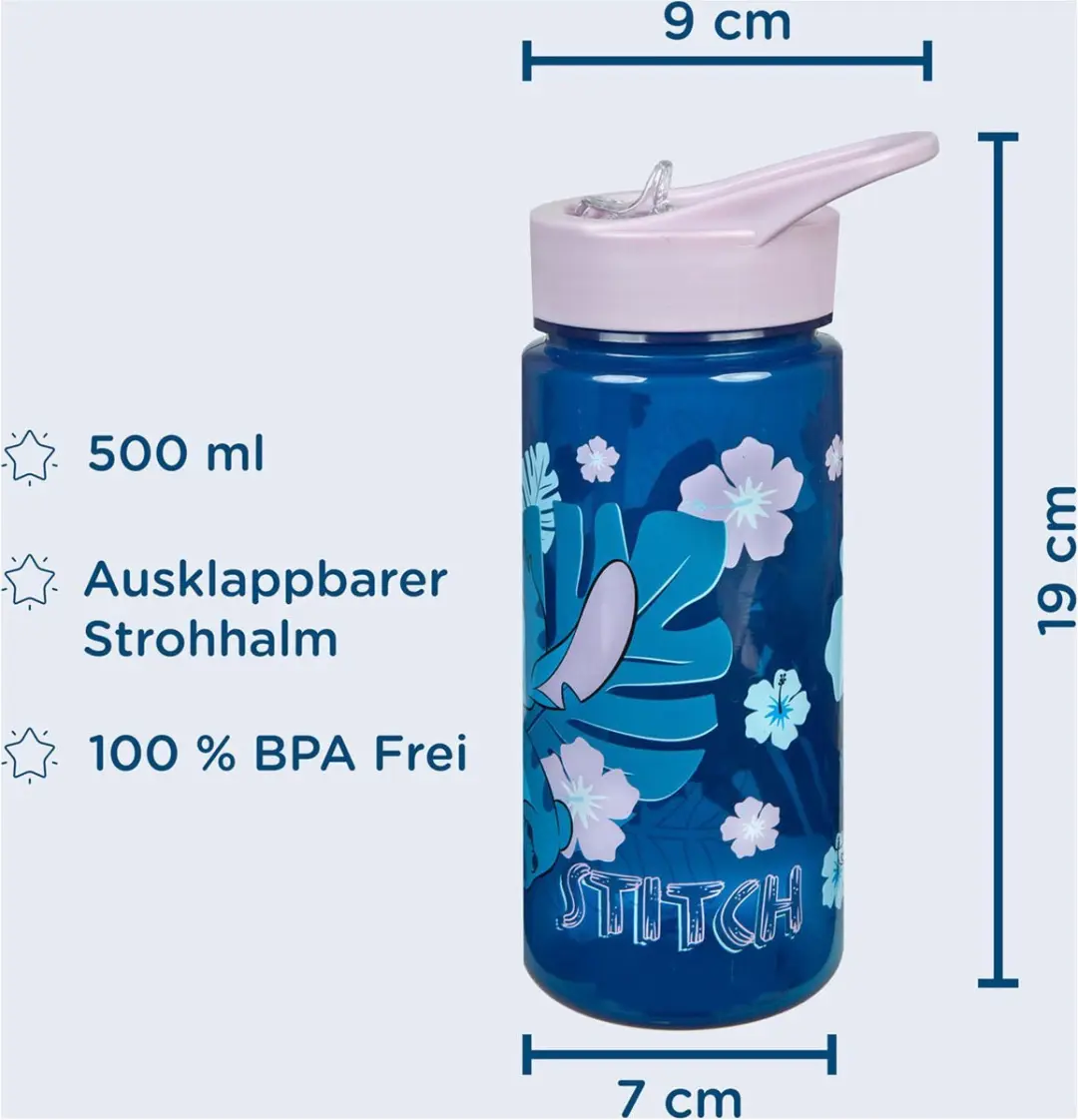 Lilo & Stitch Bidon - Lekvrij met Drinktuit - 500ml - afbeelding 5 van 6