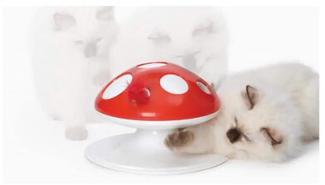 Catit Senses 2.0 Mushroom Kattenspeelgoed - Rood/Wit - afbeelding 2 van 5