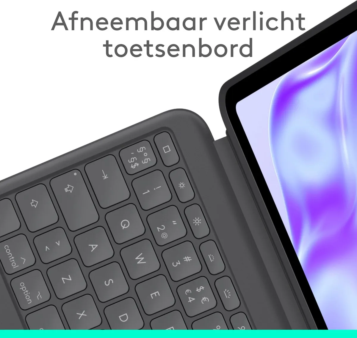 Apple iPad Pro 13 M4 Logitech Combo Touch Toetsenbord - Grijs