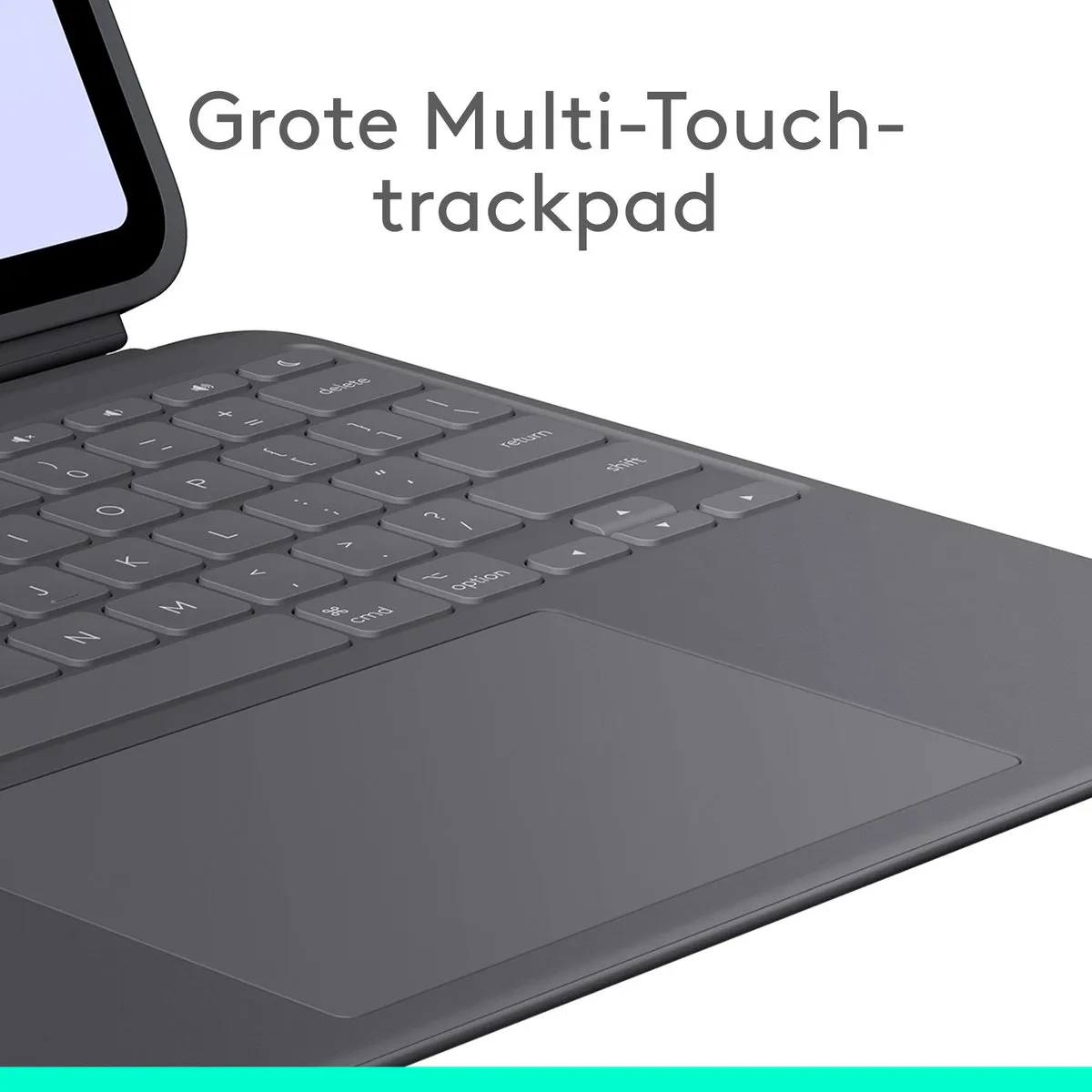 Apple iPad Pro 13 M4 Logitech Combo Touch Toetsenbord - Grijs