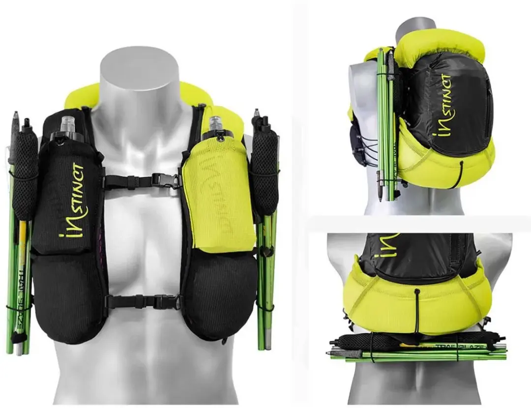 Instinct Trail Eklipse 12 L Trailvest - Black/Yellow - afbeelding 5 van 6