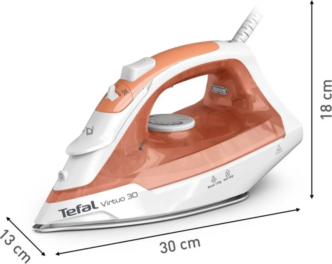 Tefal Virtuo 30 FV2C40 Stoomstrijkijzer - 2000W - afbeelding 3 van 6