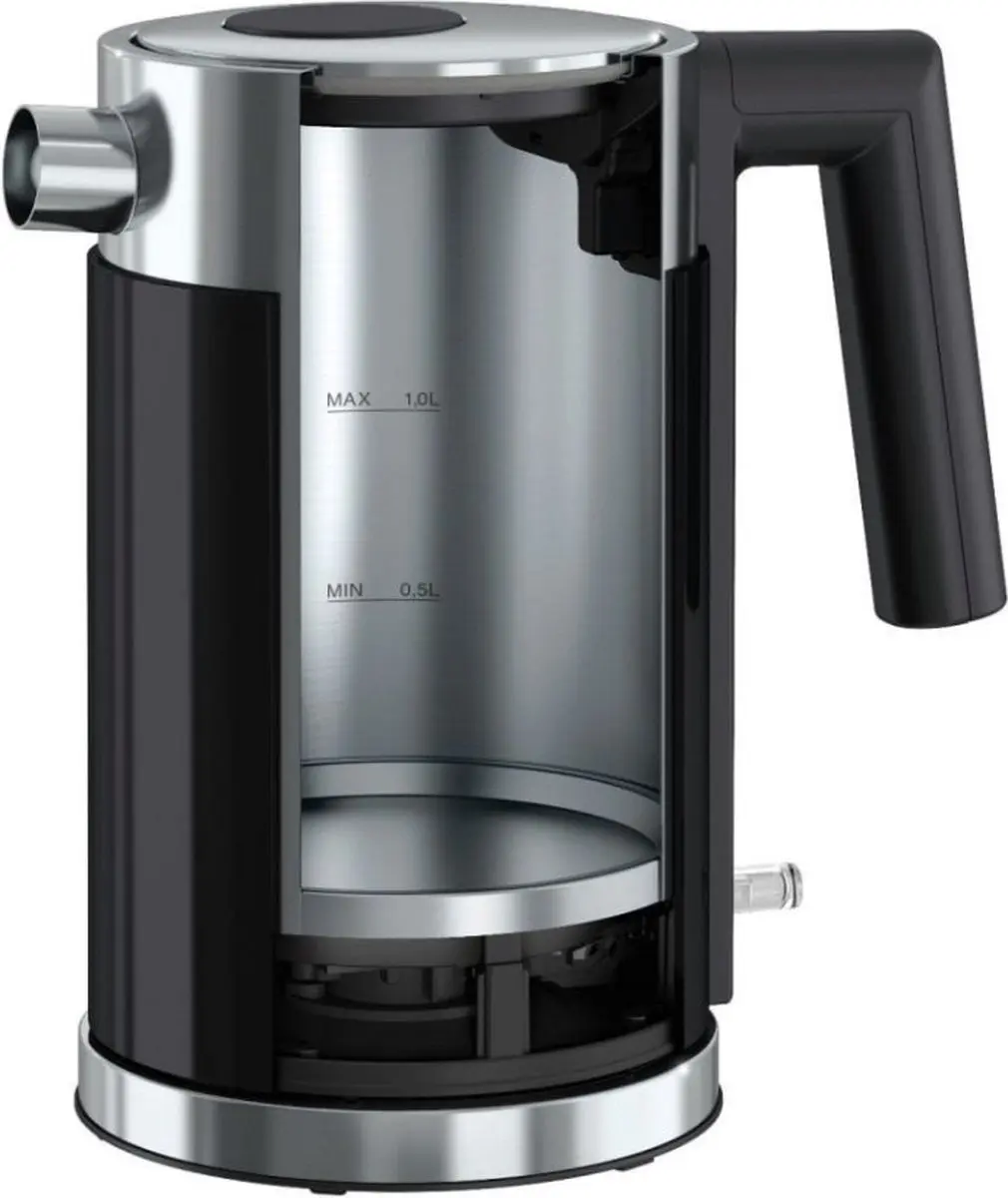 Graef WK402EU Waterkoker - 1 liter - Zwart/RVS - afbeelding 3 van 6
