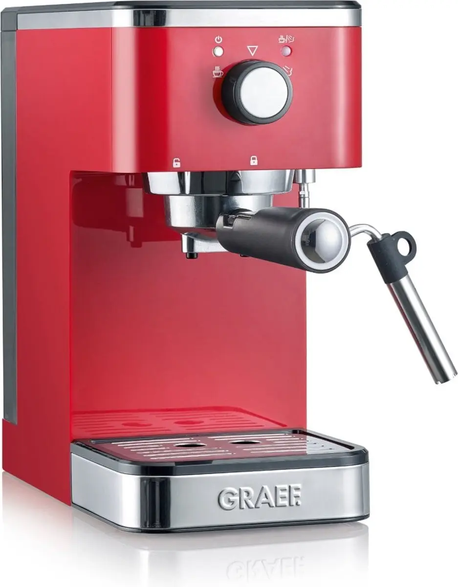 Graef Salita Espresso piston machine ES403 Rood compact 14 cm breed 1400 Watt vo