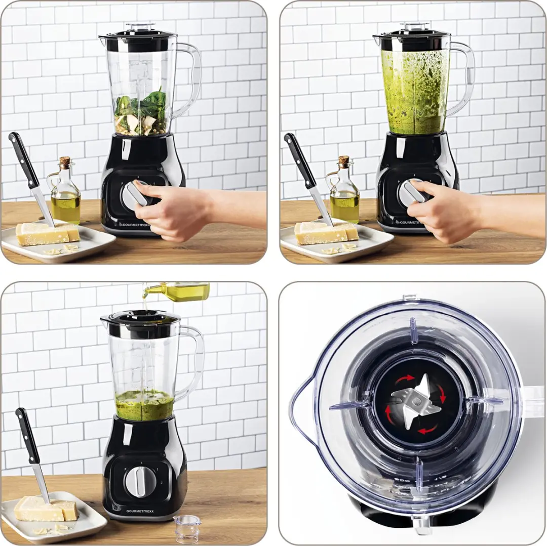 Gourmetmaxx Stamixer 10998 - 350W - 1,5L - Zwart - afbeelding 4 van 6