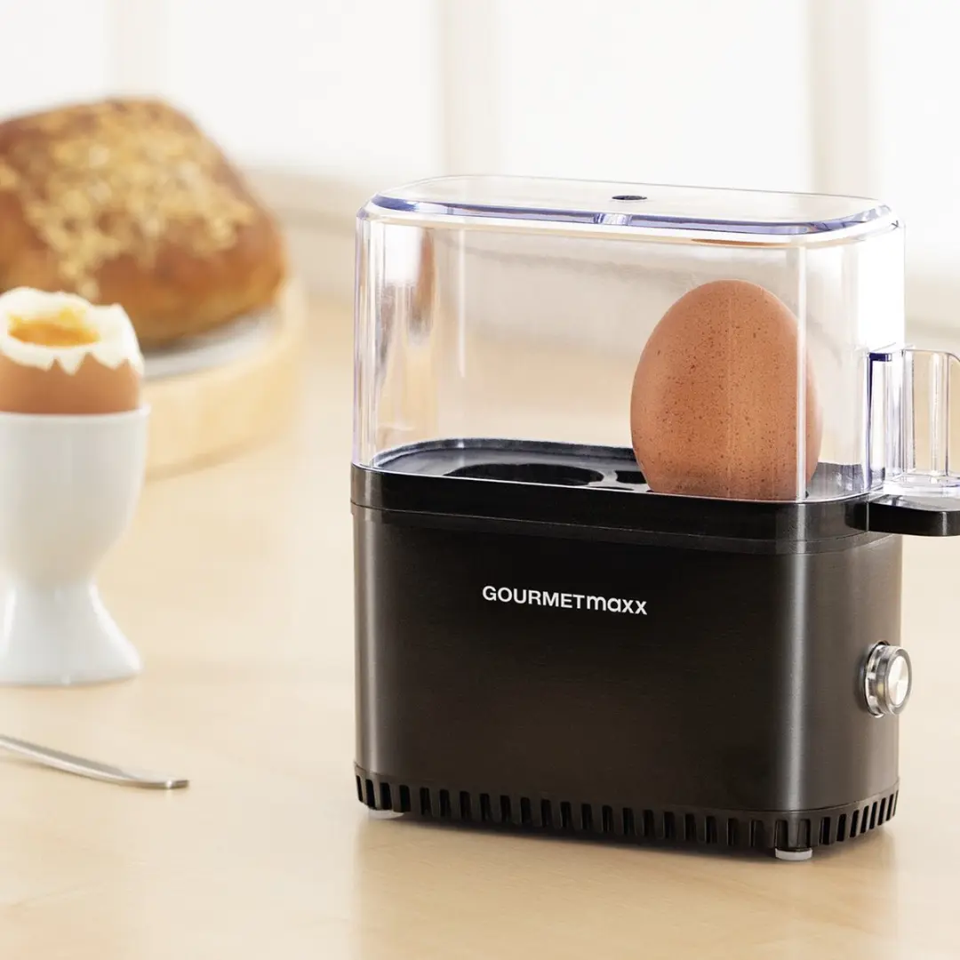 Gourmetmaxx Compact 2.0 Eierkoker - 250W - Zwart Mat - afbeelding 3 van 6