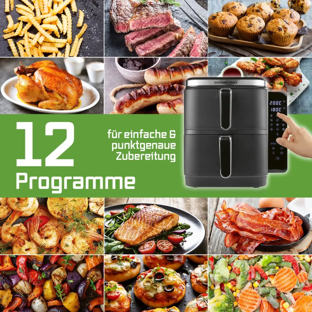Gourmetmaxx FryUp Vertical 15305 Airfryer 10L - 2800W - afbeelding 4 van 6