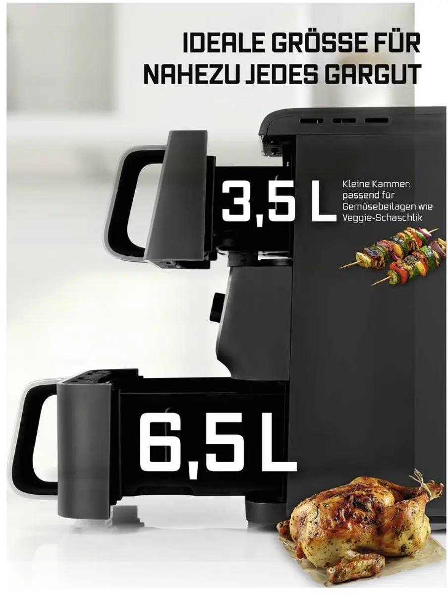 GourmetMaxx 16404 Heteluchtfriteuse - 10 l - 2500W - afbeelding 5 van 6