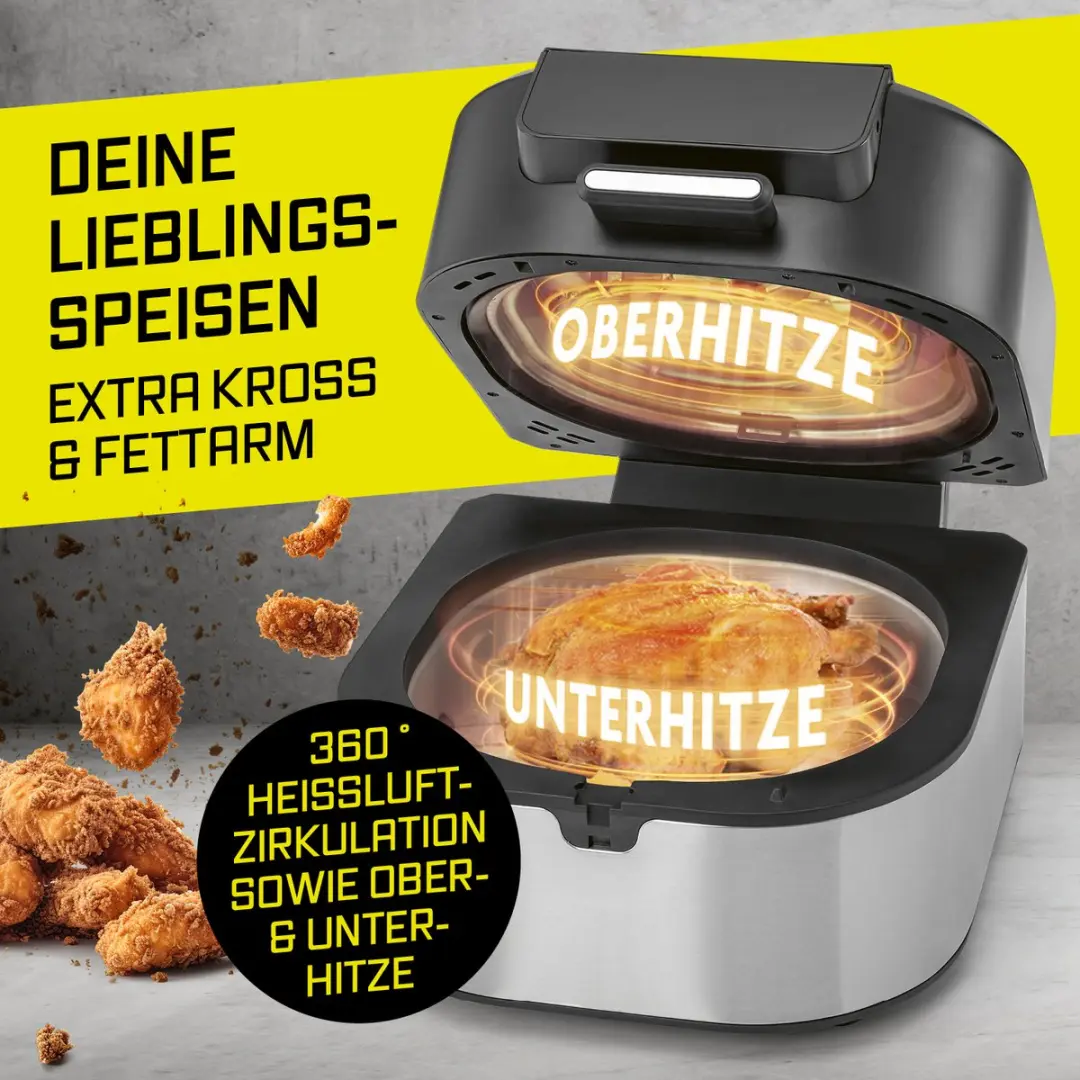 Gourmetmaxx FryBBQ Heteluchtfriteuse 5L - 2000W - afbeelding 6 van 6
