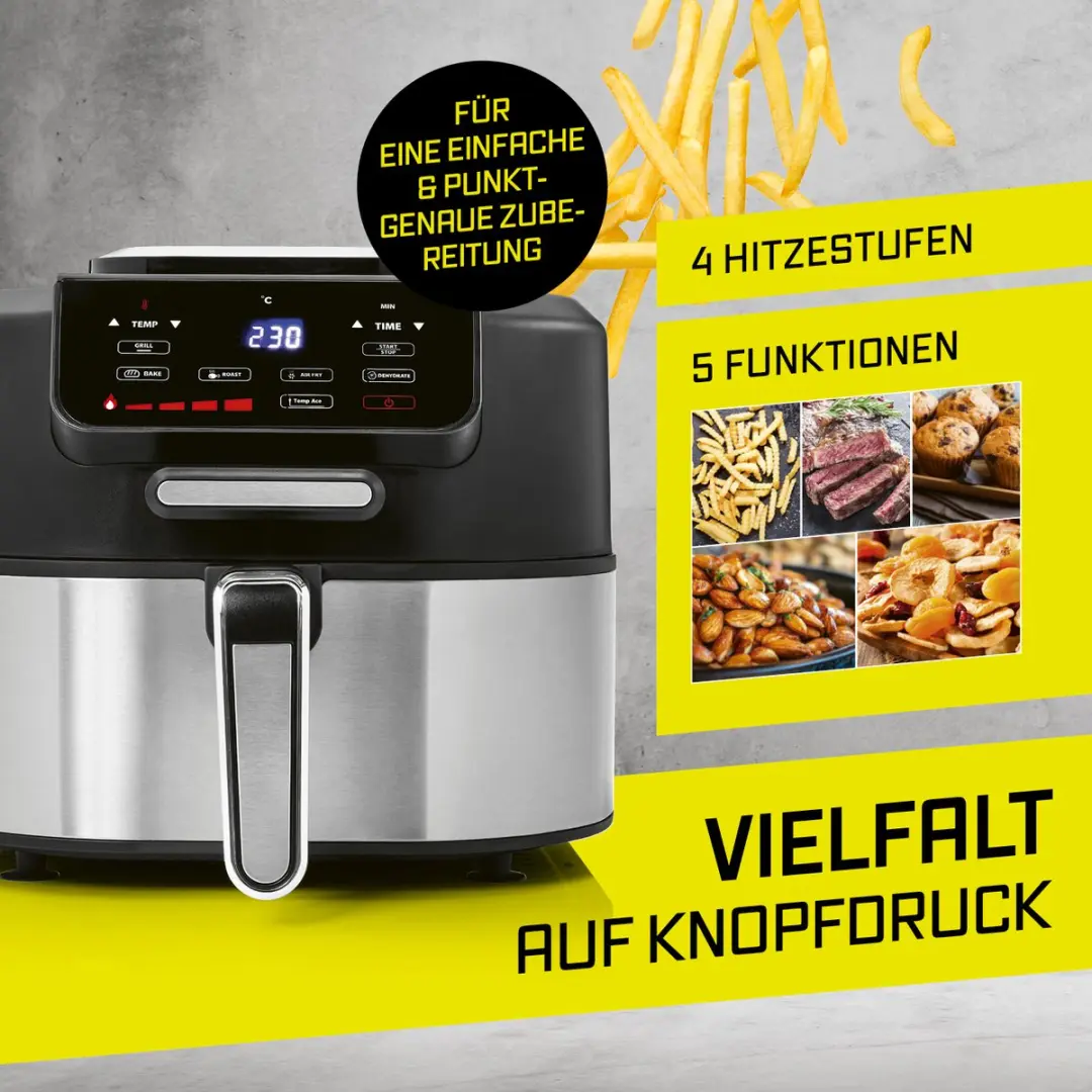 Gourmetmaxx FryBBQ Heteluchtfriteuse 5L - 2000W - afbeelding 3 van 6